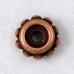 6mm Antique Copper Tierracast Pewter Beaded Bead-General Bead