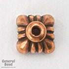 6mm Antique Copper Tierracast Square Bead Cap-General Bead
