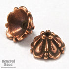 8mm Antique Copper "Tiffany" Tierracast Bead Cap-General Bead
