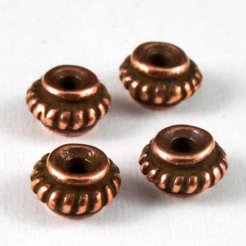 5mm Antique Copper Tierracast Coiled Spacer Bead-General Bead