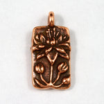 8.75mm x 17mm Antique Copper Tierracast Floating Lotus Charm-General Bead