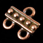 9.4mm x 10.6mm Antique Copper Tierracast Beaded Two Loop End Bar-General Bead
