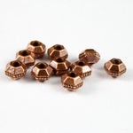 3mm Antique Copper Tierracast Faceted Hexagon Spacer #CKC156-General Bead