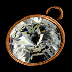 18mm x 14mm Crystal/Antique Copper Setting for 12mm Swarovski Rivoli #CKC169-General Bead