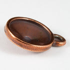 18mm x 14mm Vitrail Light/Antique Copper Setting for 12mm Swarovski Rivoli #CKC169-General Bead