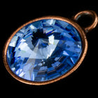 18mm x 14mm Light Sapphire/Antique Copper Setting for 12mm Swarovski Rivoli #CKC169-General Bead