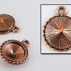 20mm x 16mm Crystal/Antique Copper Twisted Setting for 12mm Swarovski Rivoli #CKC170-General Bead
