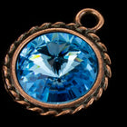 20mm x 16mm Antique Copper Twisted Setting for 12mm Swarovski Rivoli (All Colors) #CKC170-General Bead
