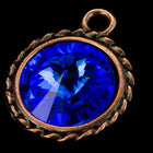 20mm x 16mm Antique Copper Twisted Setting for 12mm Swarovski Rivoli (All Colors) #CKC170-General Bead