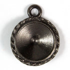 20mm x 16mm Crystal/Black Twisted Setting for 12mm Swarovski Rivoli #CKD170-General Bead