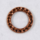 9mm Antique Copper Tierracast Hammered Round Link #CKD430-General Bead