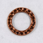 9mm Antique Copper Tierracast Hammered Round Link #CKD430-General Bead