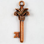13mm x 33mm Antique Copper Tierracast Fleur de Lis Key-General Bead