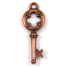 12mm x 32mm Antique Copper Tierracast Quatrefoil Key-General Bead