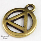 15mm Antique Brass Tierracast Recovery Symbol Charm-General Bead