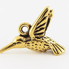 14mm x 19mm Antique Gold Tierracast Hummingbird Charm #CKC186-General Bead