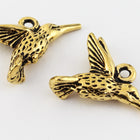 14mm x 19mm Antique Gold Tierracast Hummingbird Charm #CKC186-General Bead