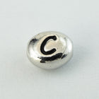 6mm x 5mm Antique Silver Tierracast Pewter Letter "C" Bead #CKC237-General Bead