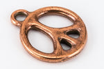 19mm Antique Copper Tierracast Peace Charm #CKC281-General Bead
