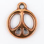 19mm Antique Copper Tierracast Peace Charm #CKC281-General Bead