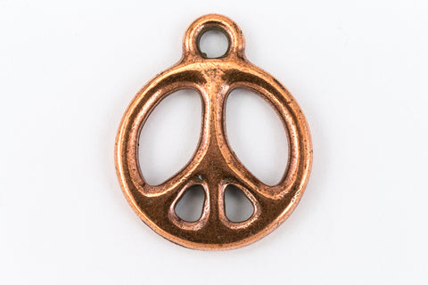 19mm Antique Copper Tierracast Peace Charm #CKC281-General Bead