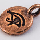 17mm Antique Copper Tierracast Eye of Horus Charm #CKC300-General Bead
