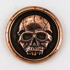 17mm Antique Copper Tierracast Scary Skull Button #CKC307-General Bead
