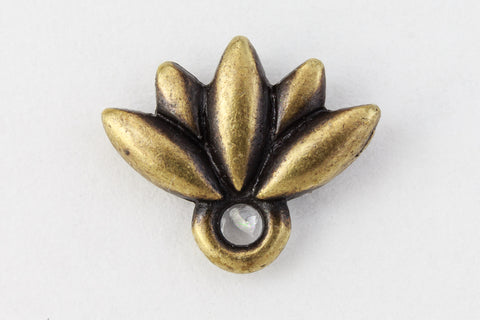 10mm Antique Brass Tierracast Pewter Lotus Ear Post #CKC308-General Bead