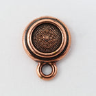 34ss Antique Copper Tierracast Bezel Ear Post with Loop (All Colors) #CKC316-General Bead