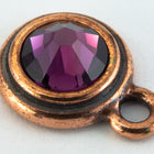 34ss Antique Copper Tierracast Bezel Ear Post with Loop (All Colors) #CKC316-General Bead