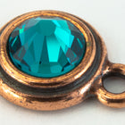 34ss Antique Copper Tierracast Bezel Ear Post with Loop (All Colors) #CKC316-General Bead