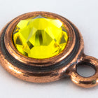 34ss Antique Copper Tierracast Bezel Ear Post with Loop (All Colors) #CKC316-General Bead