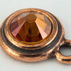 34ss Copper/Antique Copper Tierracast Bezel Ear Post with Loop #CKC316-General Bead