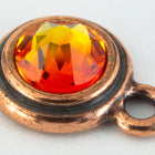 34ss Antique Copper Tierracast Bezel Ear Post with Loop (All Colors) #CKC316-General Bead