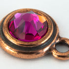 34ss Antique Copper Tierracast Bezel Ear Post with Loop (All Colors) #CKC316-General Bead