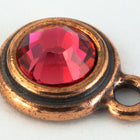 34ss Antique Copper Tierracast Bezel Ear Post with Loop (All Colors) #CKC316-General Bead