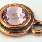 34ss Light Amethyst/Antique Copper Tierracast Bezel Ear Post with Loop #CKC316-General Bead