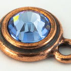 34ss Antique Copper Tierracast Bezel Ear Post with Loop (All Colors) #CKC316-General Bead