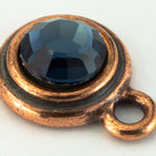 34ss Antique Copper Tierracast Bezel Ear Post with Loop (All Colors) #CKC316-General Bead