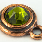 34ss Antique Copper Tierracast Bezel Ear Post with Loop (All Colors) #CKC316-General Bead