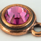 34ss Antique Copper Tierracast Bezel Ear Post with Loop (All Colors) #CKC316-General Bead