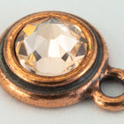 34ss Silk/Antique Copper Tierracast Bezel Ear Post with Loop #CKC316-General Bead