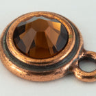 34ss Antique Copper Tierracast Bezel Ear Post with Loop (All Colors) #CKC316-General Bead