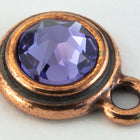 34ss Antique Copper Tierracast Bezel Ear Post with Loop (All Colors) #CKC316-General Bead