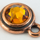 34ss Topaz/Antique Copper Tierracast Bezel Ear Post with Loop #CKC316-General Bead