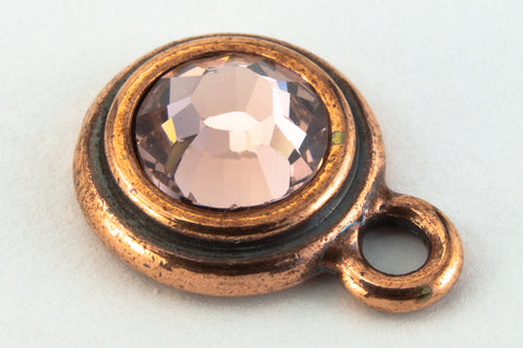 34ss Vintage Rose/Antique Copper Tierracast Bezel Ear Post with Loop #CKC316-General Bead