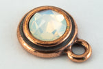 34ss Antique Copper Tierracast Bezel Ear Post with Loop (All Colors) #CKC316-General Bead