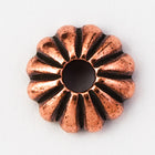 9.5mm Antique Copper Tierracast Pewter "Joy" Bead Cap #CKC318-General Bead