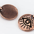 16.6mm Antique Copper Tierracast Evil Eye Charm #CKC354-General Bead