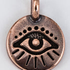 16.6mm Antique Copper Tierracast Evil Eye Charm #CKC354-General Bead
